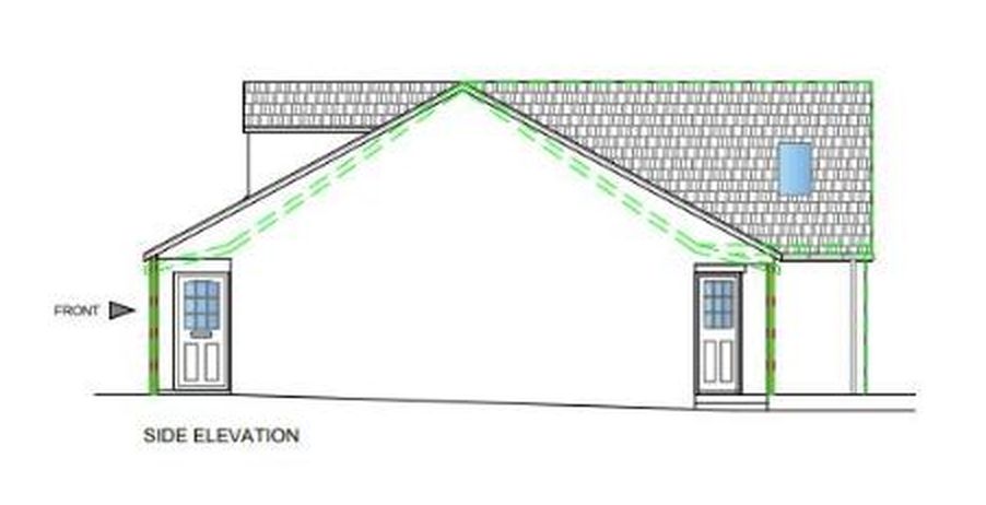Side elevation drawing